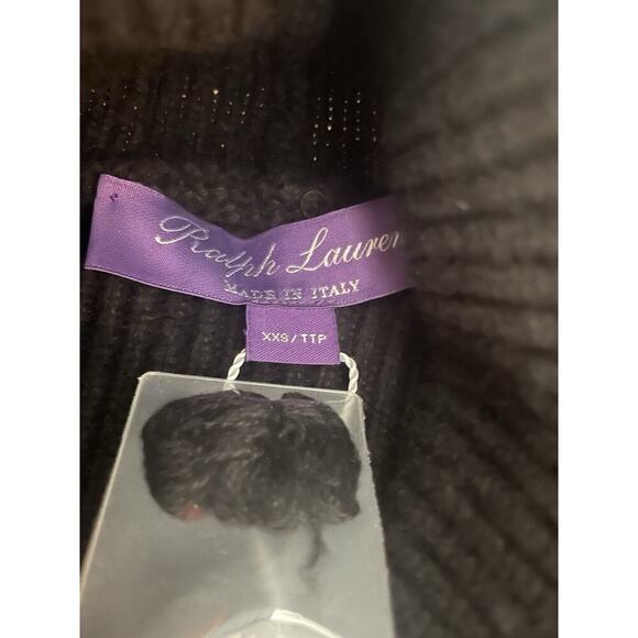 Ralph Lauren Collection Purple Label Cashmere Turtleneck Sweater XXS Knit Black - Picture 7 of 9